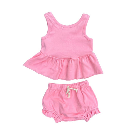 Dahlia Pink Peplum Set