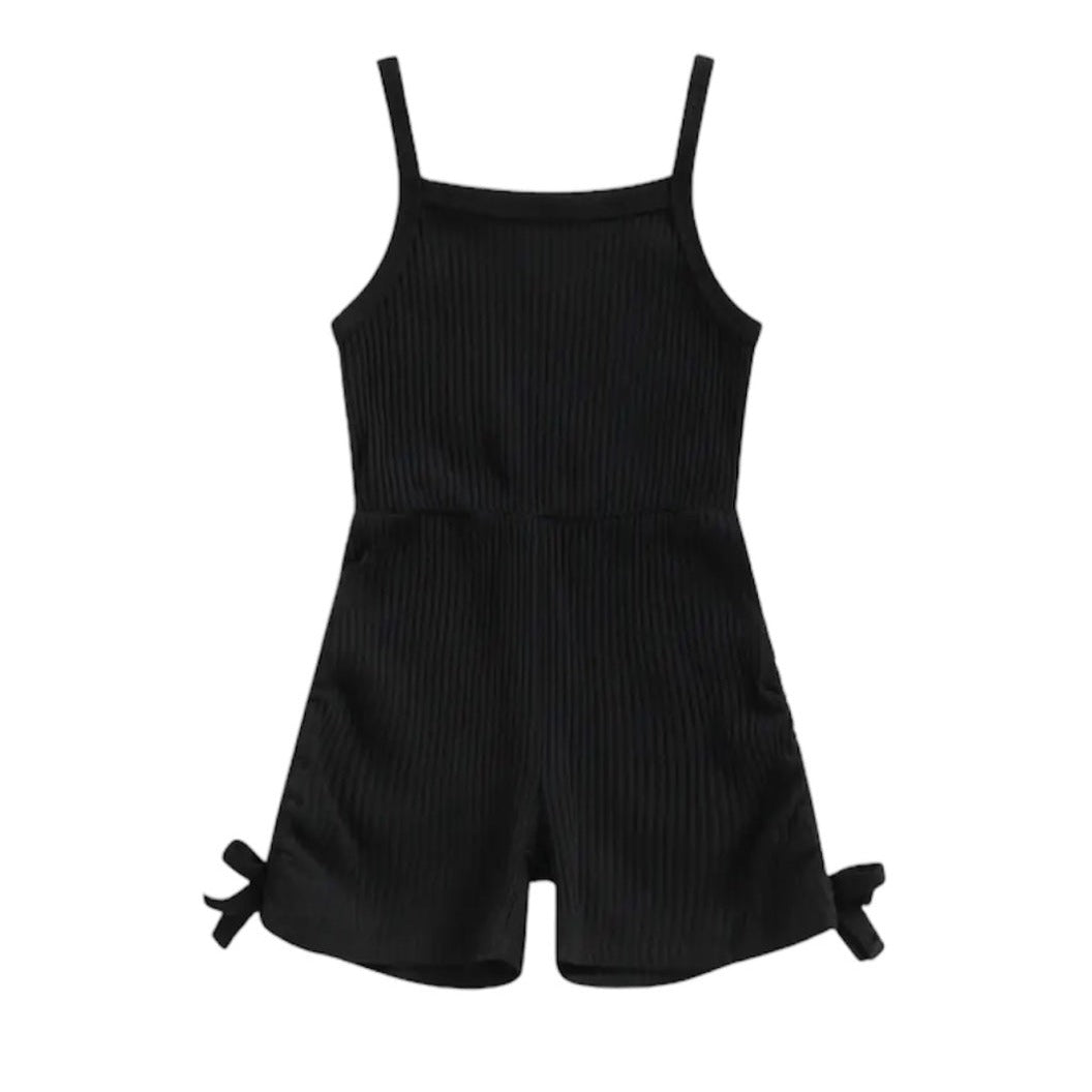 Midnight Ribbed Romper