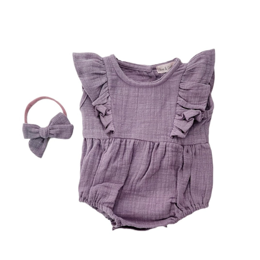 Orchid Muslin Romper